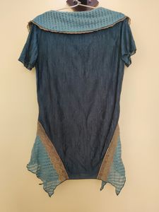 Bluish Grey Party Wear Hip Cover Top
