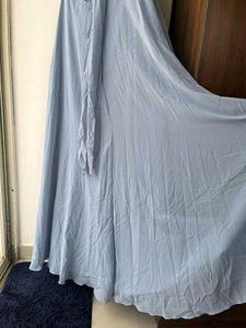 Elegant Dusty Blue Halter Azazie Dress (A8)