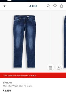 👖 Spykar Branded Dark Blue Jeans