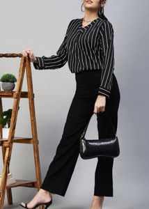 Striped V-Neck Top