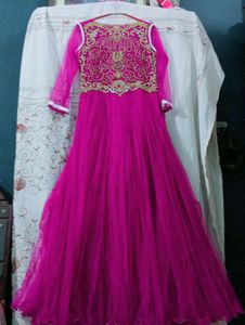 Beautiful Ethnic Purple Gown With Duppatta