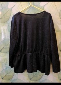 Elegant Black Wrap Top
