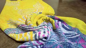 Yellow Printed Saree