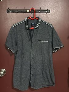 Stylish Gray Button Down Shirt