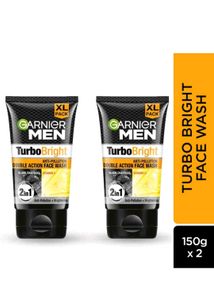 Garnier Men Turbo Bright FaceWash Pack Of 2 (150×2
