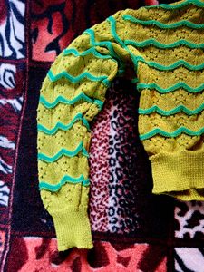 Striped crop Knit top