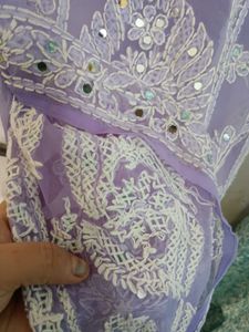 Lavender Embroidered chikankari kurta
