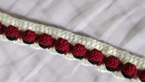 Crochet Strawberry Headband