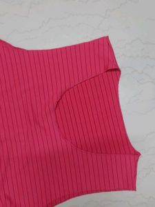 Pink Striped Tank Top