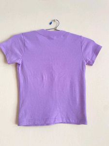 Cute Purple Top with Zipper Detail