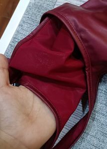 Burgundy Leather Tank Top(S)