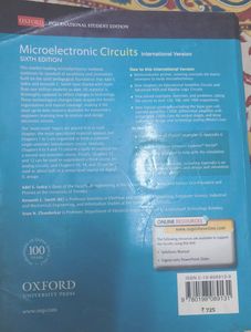 Microelectronics Circuits Book By Oxford!!