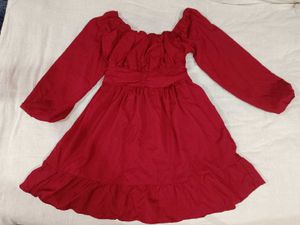 Red Long Sleeve Dress