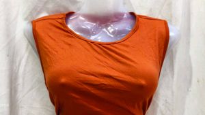 Orange Sleeveless Crop Top