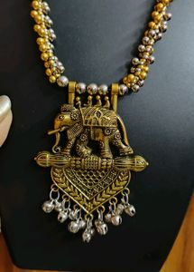 Silver And Golden Jewellery Set