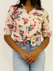 White Floral Shirt