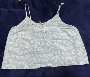 Floral Powder Blue Top