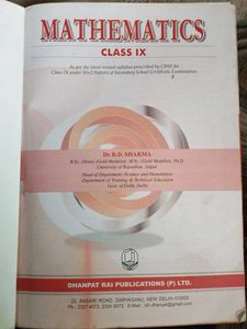Mathematics Class IX - R.D. Sharma