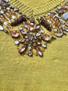 Embellished Green Sweater