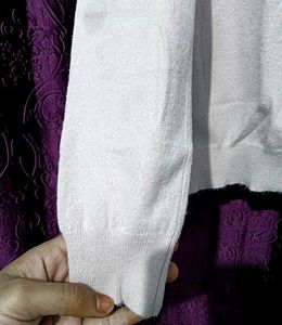 Thin Woolen Beige Colour Fitted Top