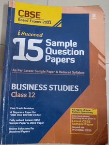 Class 12th Business Studies Sample Paper