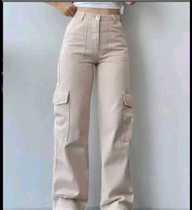 Beige Utility Cargo Pants