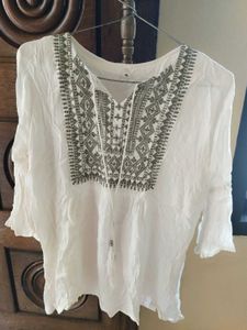 Boho Embroidered Tunic Top