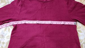 Burgundy Textured Crop Top