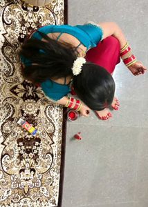 Elegant Maroon Saree+ stiched blouse