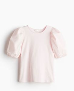 COS Pink Puff Sleeve Top - Size M