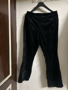 Velvet Flare Leg Trousers