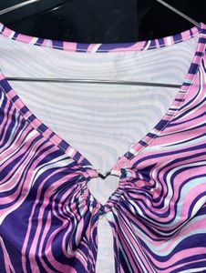 Retro Print Crop Top