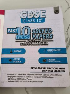 CBSE Class 10th PYQs - Past 10 Years&#39; Solved Paper
