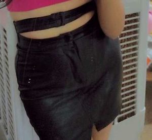 leather skirt with built in shorts