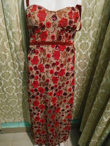 Floral Applique Maxi Dress