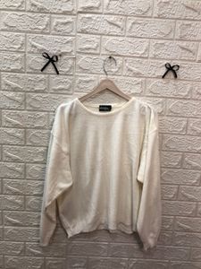 White Long Sleeve Knit Sweater🌷‼️