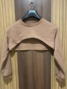 Cutout Crop Top Brown