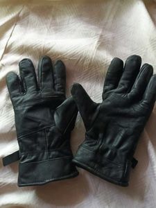 Genuine Leather Biker Gloves