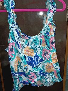 Floral Print Crop Top