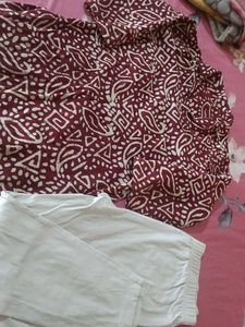 Kurta Pant Set Maroon