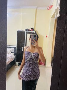 Y2k lavender short kurti