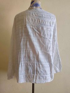 White Linen Tunic Top