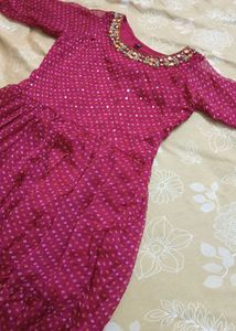 Pink Polka Dot Maxi Dress