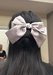 Silver Hair Bow