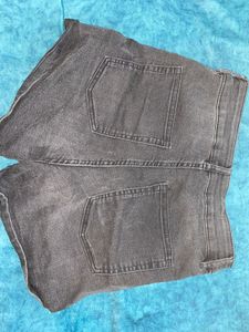 Gray Denim Shorts