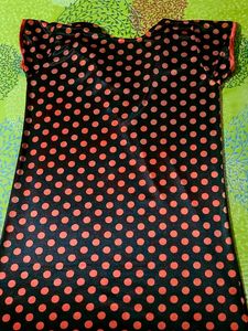 Beautiful Black And Red Satin Nighty