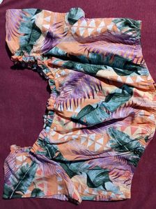 Tropical Print Crop Top