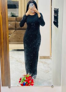 Black Shimmery Bodycon Dress