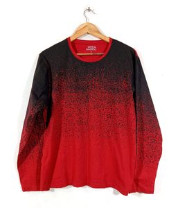 Red & Black Sweatshirt Dot Print