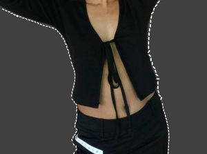 Ribbed Tie-Front Top